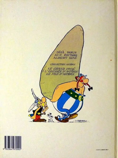 Verso de l'album Astérix Tome 25 Le grand Fossé
