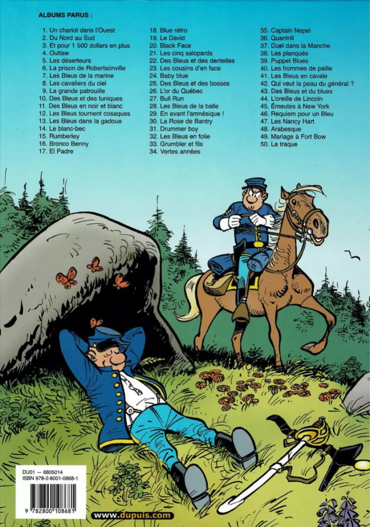 Verso de l'album Les Tuniques Bleues Tome 11 Des Bleus en Noir et Blanc