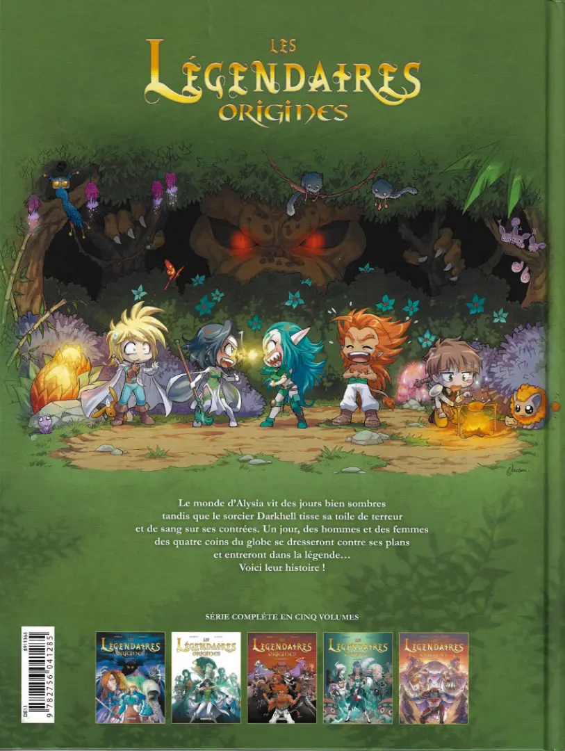 Verso de l'album Les Légendaires - Origines Tome 4 Shimy