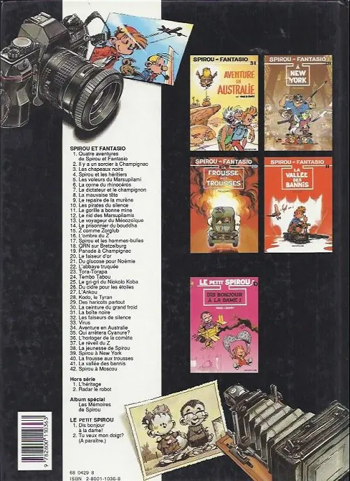 Verso de l'album Spirou et Fantasio Tome 33 Virus