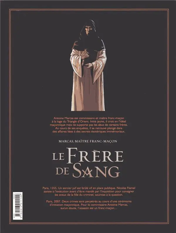 Verso de l'album Marcas, maître franc-maçon Le frère de sang