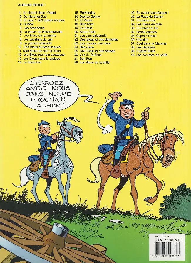 Verso de l'album Les Tuniques Bleues Tome 14 Le blanc-bec
