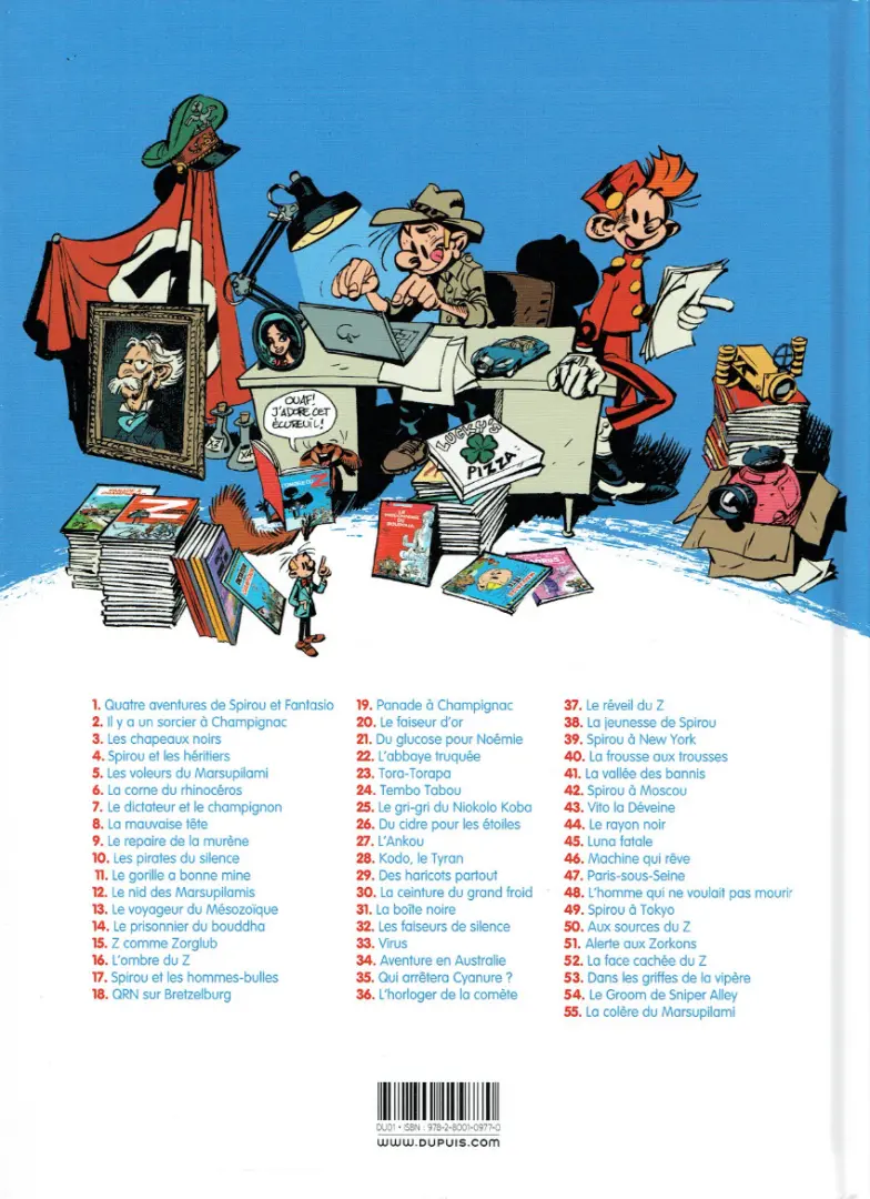 Verso de l'album Spirou et Fantasio Tome 30 La ceinture du grand froid