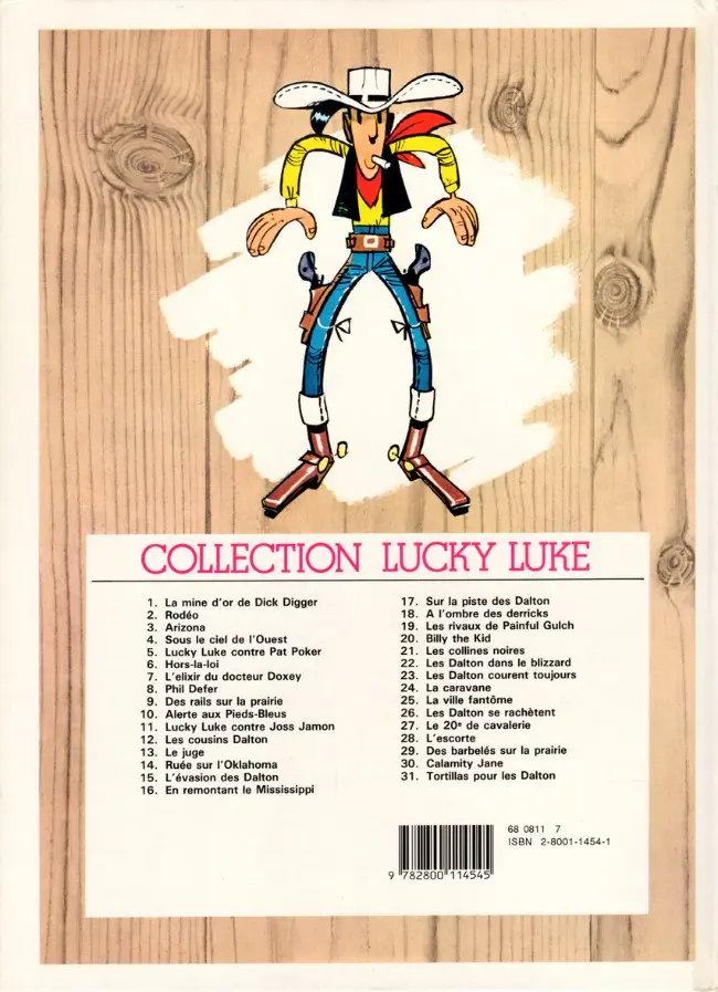 Verso de l'album Lucky Luke Tome 14 Ruée sur l'Oklahoma