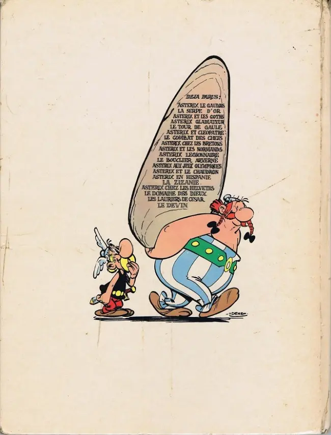 Verso de l'album Astérix Tome 19 Le devin