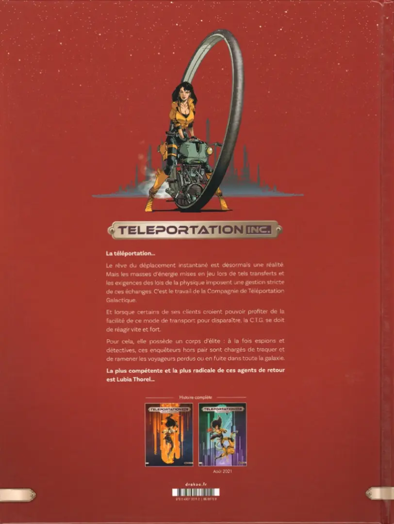 Verso de l'album Teleportation Inc. Tome 1 Perdus en translation