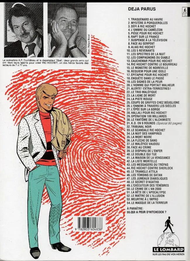 Verso de l'album Ric Hochet Tome 40 Le double qui tue
