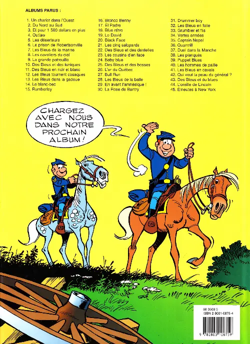 Verso de l'album Les Tuniques Bleues Tome 18 Blue rétro