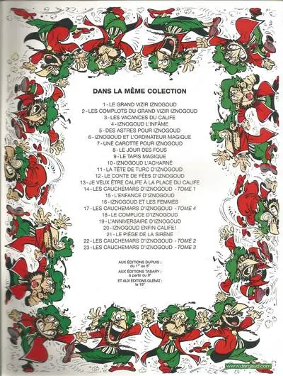 Verso de l'album Iznogoud Tome 1 LE GRAND VIZIR IZNOGOUD