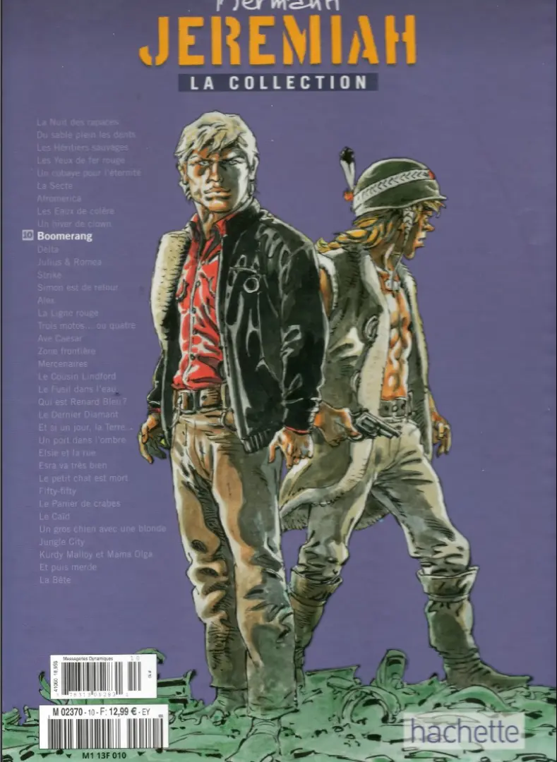 Verso de l'album Jeremiah La collection Tome 10 Boomerang