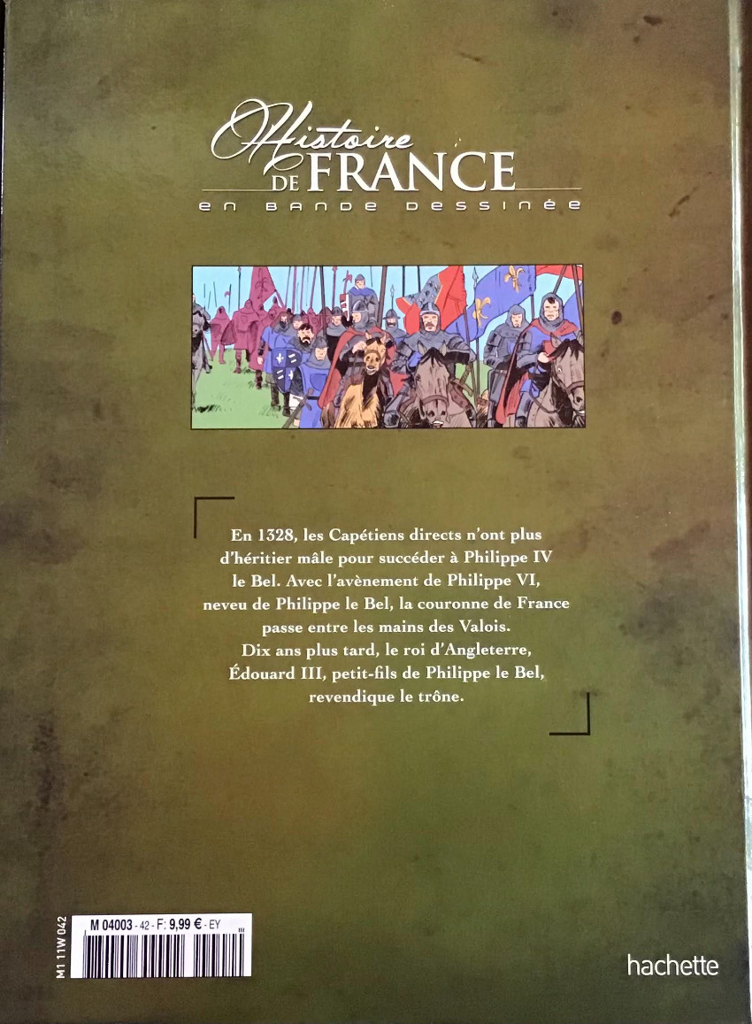 Verso de l'album Histoire de France en bande dessinée Tome 17 La guerre de Cent Ans les victoires anglaises 1337-1420