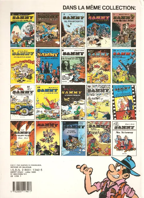 Verso de l'album Sammy Tome 12 l'elixir de ma jeunesse