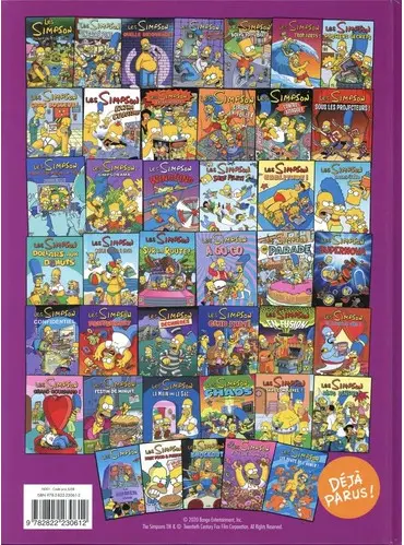 Verso de l'album Les Simpson Tome 43 Le roi du spectacle