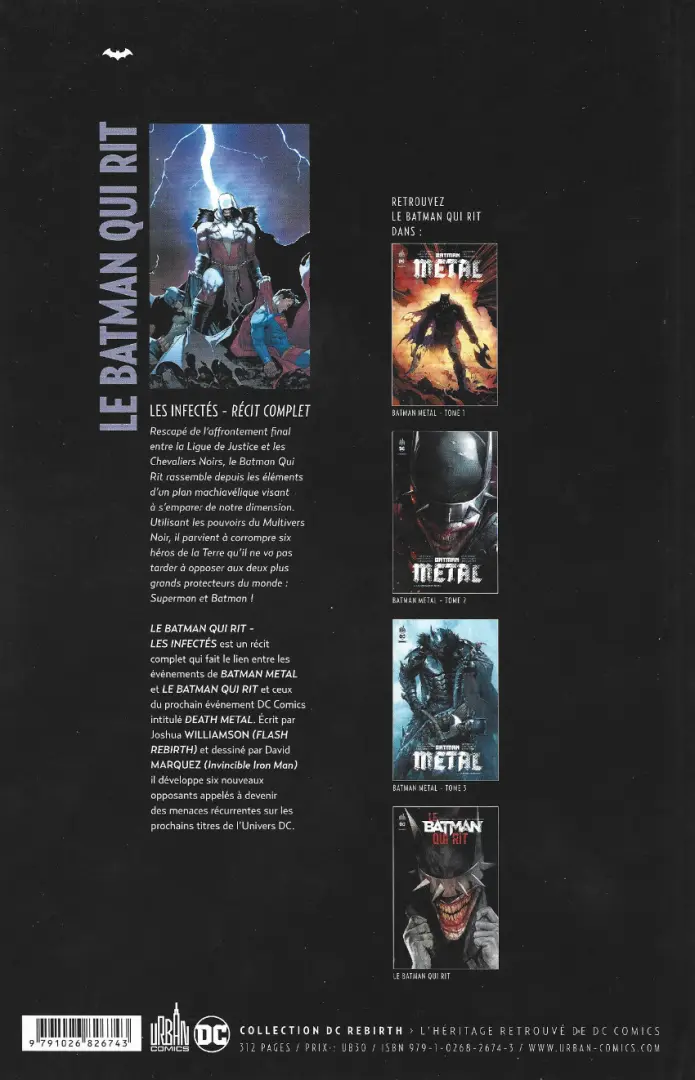 Verso de l'album Le Batman qui rit 2 Les Infectés