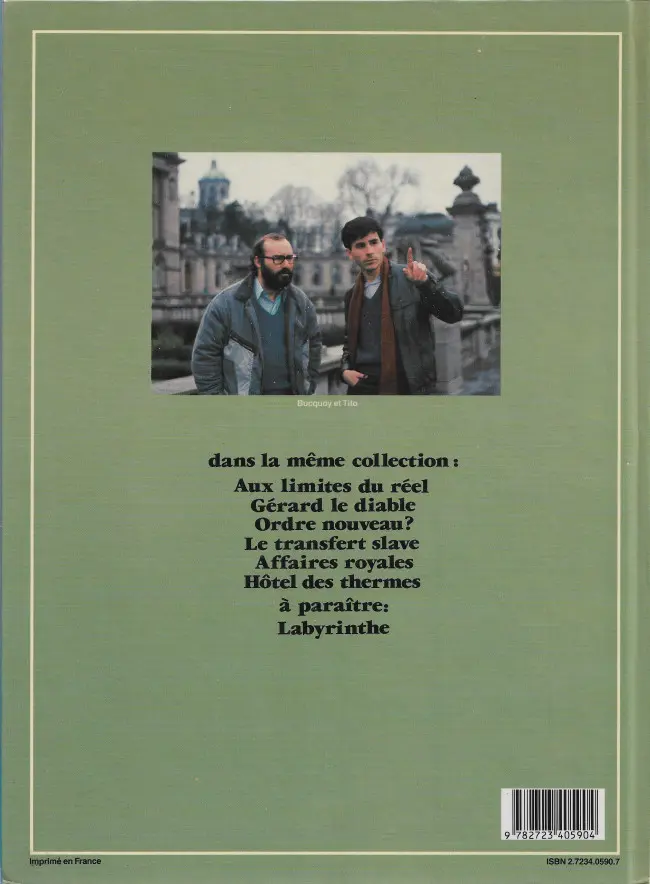 Verso de l'album Jaunes Tome 5 Affaires Royales