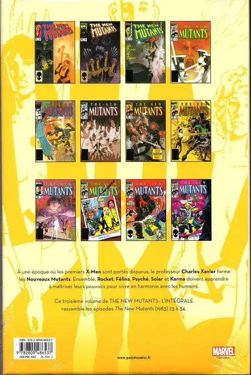 Verso de l'album The New Mutants - L'intégrale Tome 3 1985