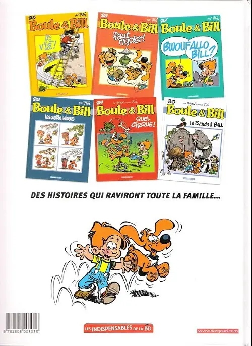 Verso de l'album Boule & Bill Tome 29 Quel cirque !