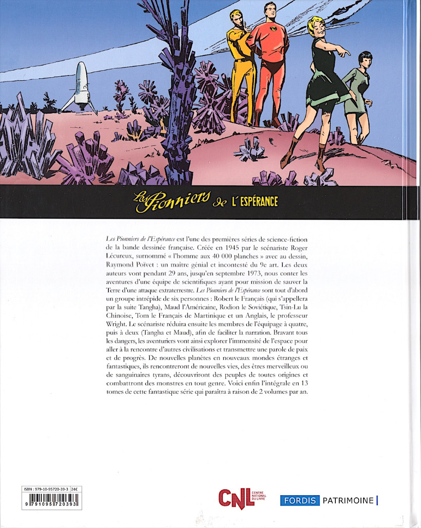 Verso de l'album Les Pionniers de l'espérance Intégrale Vol. X 1969