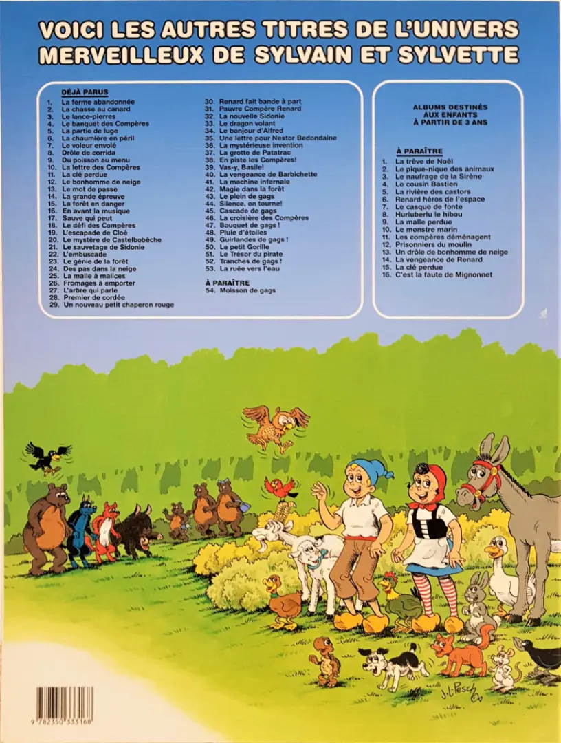 Verso de l'album Sylvain et Sylvette Tome 7 Le voleur envolé