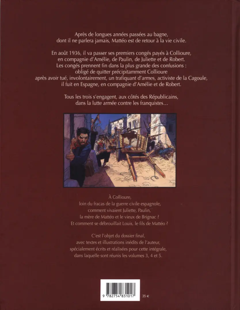 Verso de l'album Mattéo Second cycle (1936-1939)