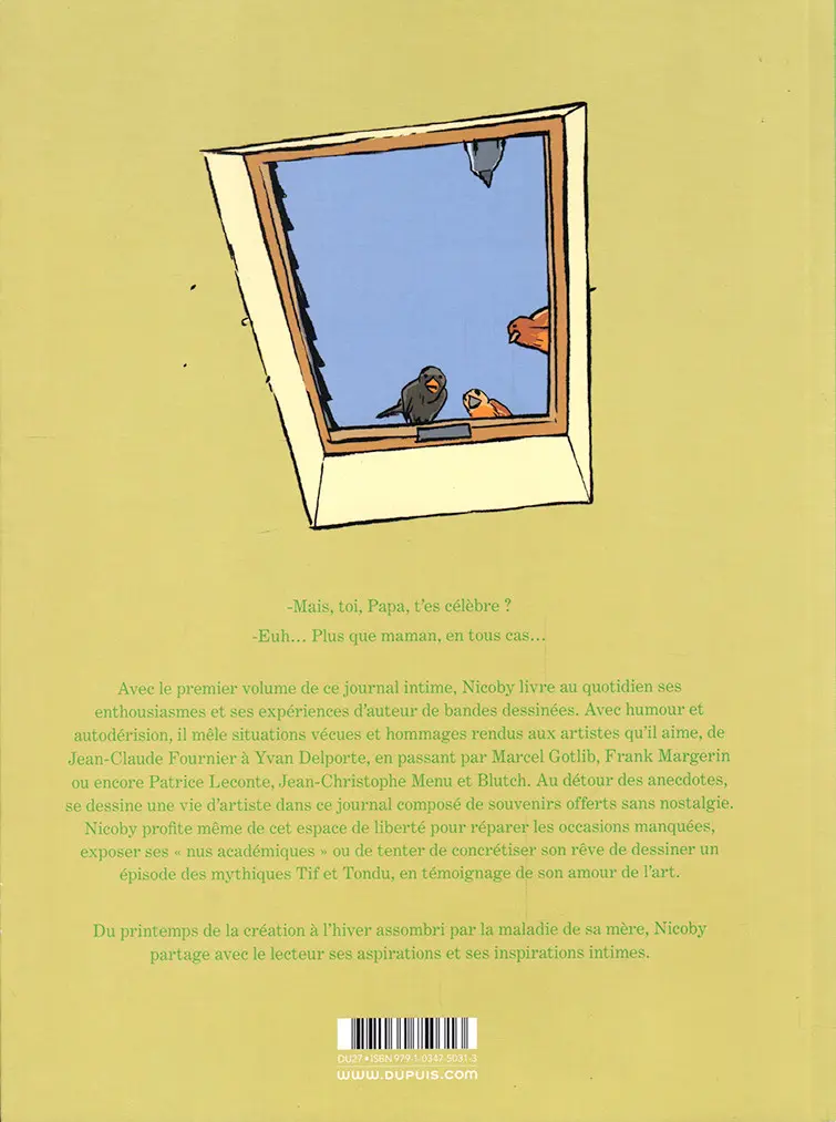 Verso de l'album Mes quatre saisons Volume 1