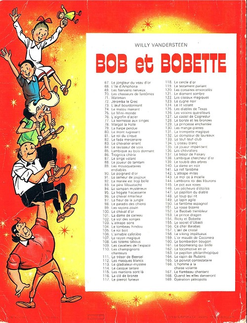 Verso de l'album Bob et Bobette Tome 130 Les mange-pierres