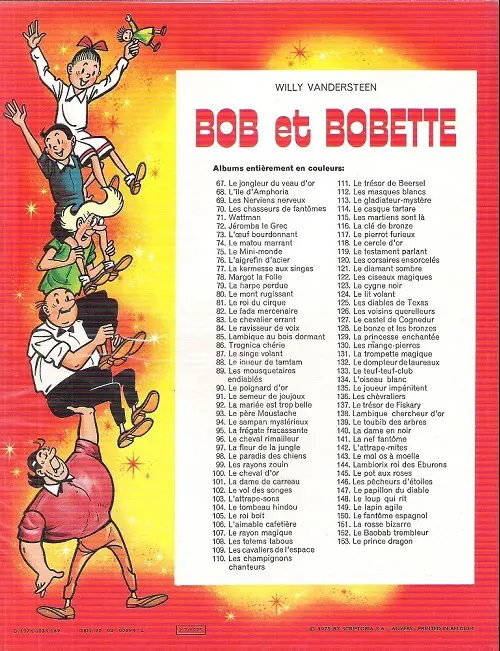 Verso de l'album Bob et Bobette Tome 149 Le lapin agile