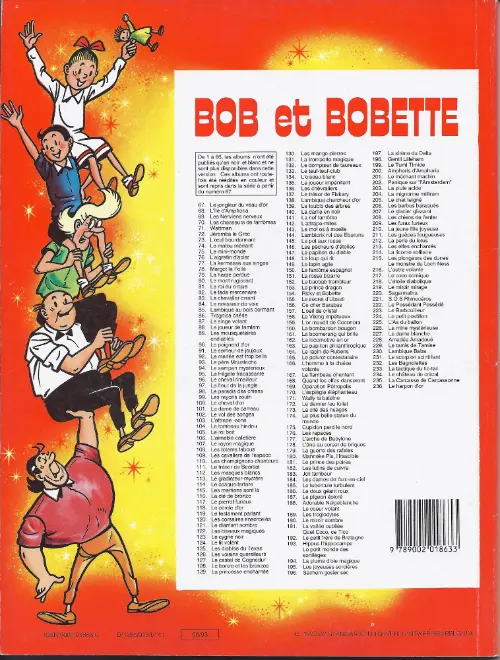 Verso de l'album Bob et Bobette Tome 202 Panique sur L'Amsterdam