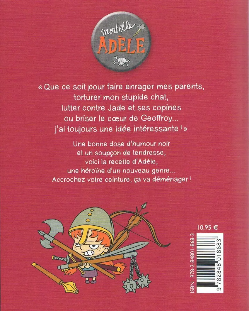 Verso de l'album Mortelle Adèle Tome 2 L'enfer, c'est les autres