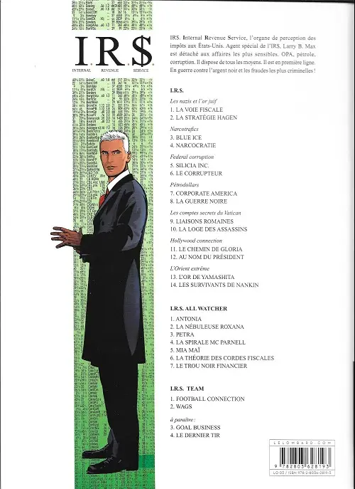 Verso de l'album I.R.$. Tome 13 L'or de Yamashita