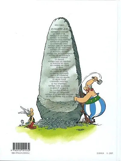 Verso de l'album Astérix Tome 11 Le bouclier Arverne