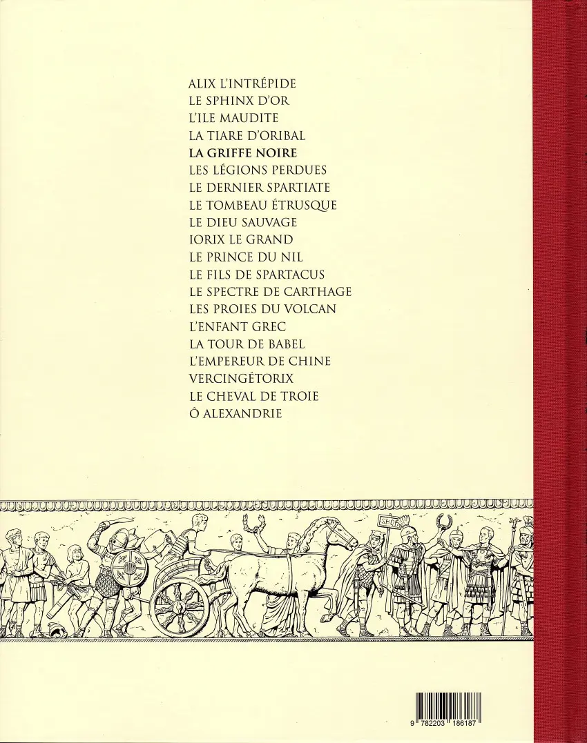 Verso de l'album Alix Tome 5 La griffe noire