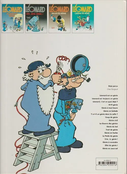 Verso de l'album Léonard Tome 20 Ciel, mon génie !