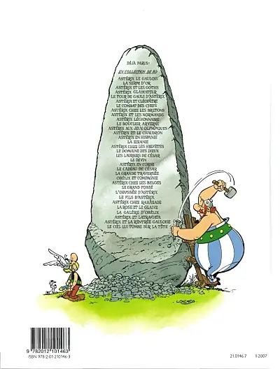 Verso de l'album Astérix Tome 14 Astérix en hispanie