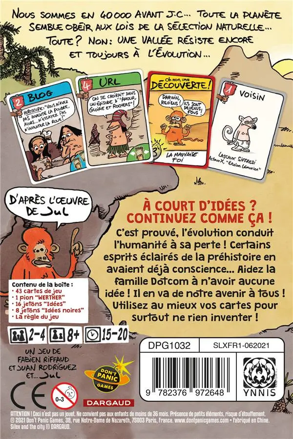 Verso de l'album Silex and the city Le jeu !