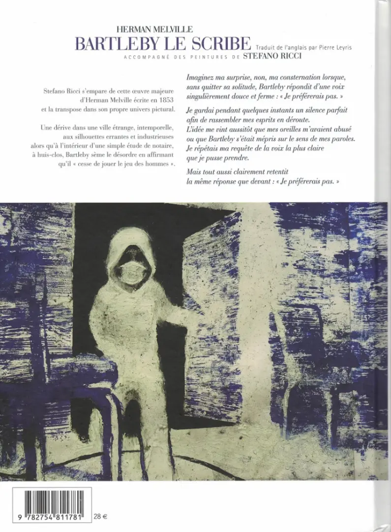Verso de l'album Bartleby Le scribe