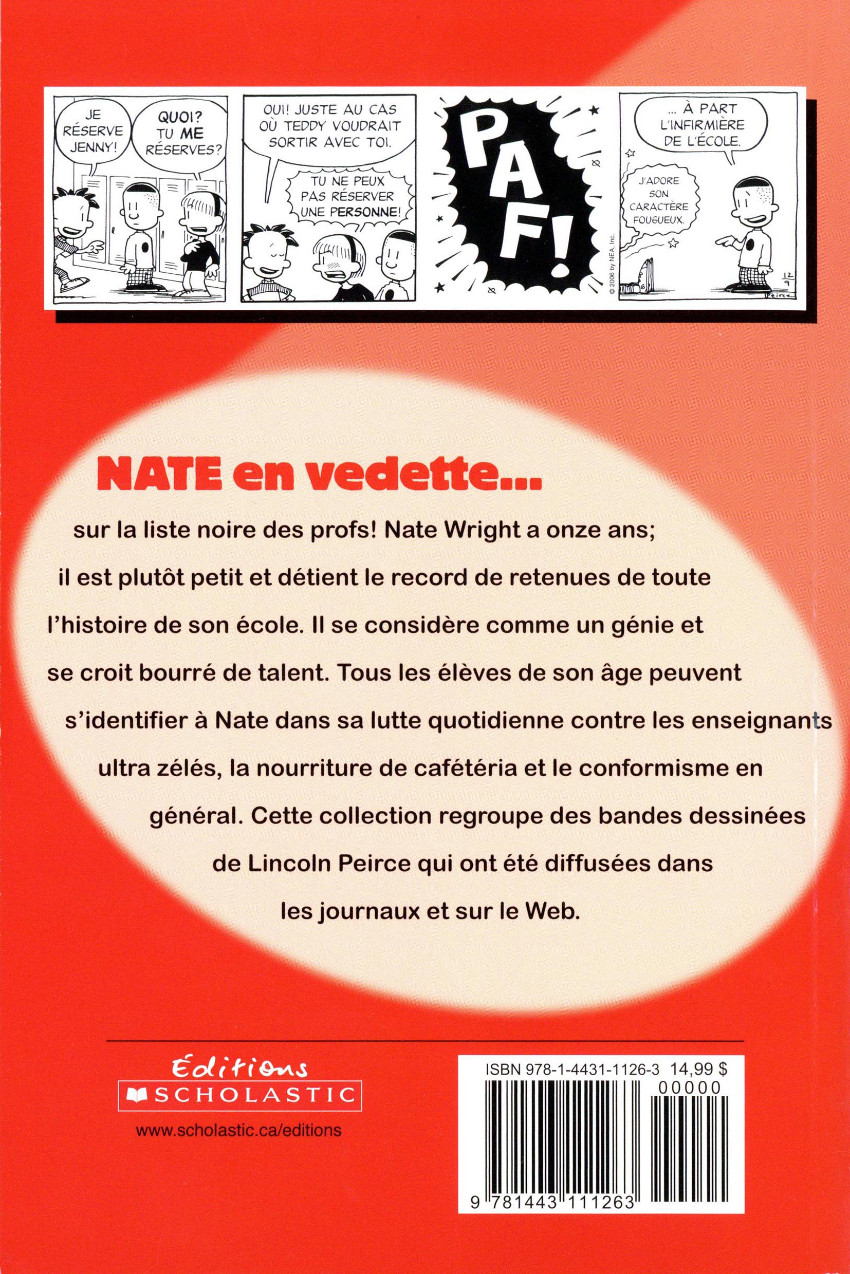 Verso de l'album Nate Nate en vedette