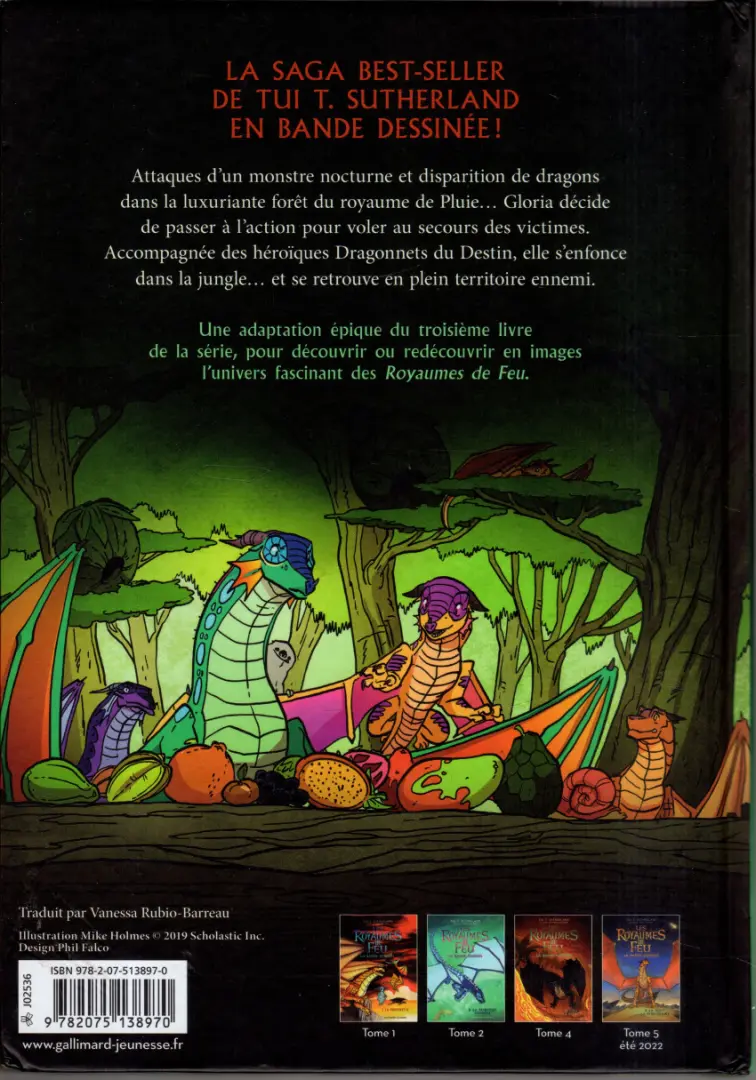 Verso de l'album Les royaumes de Feu 3 Au coeur de la jungle