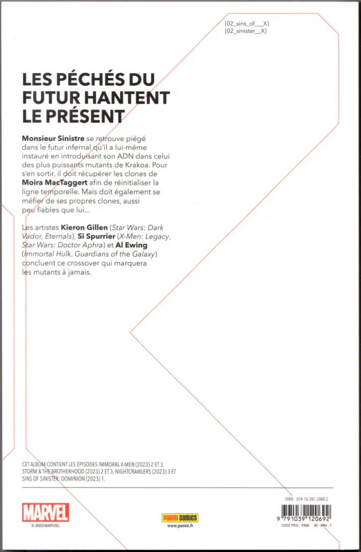 Verso de l'album Sins of Sinister Volume 2/2