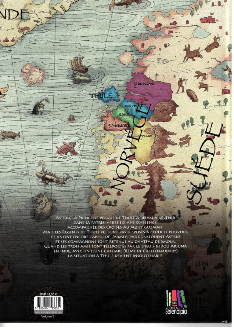 Verso de l'album Astrid & Audaz et les rois de Thulé Tome 3 Le Cathare