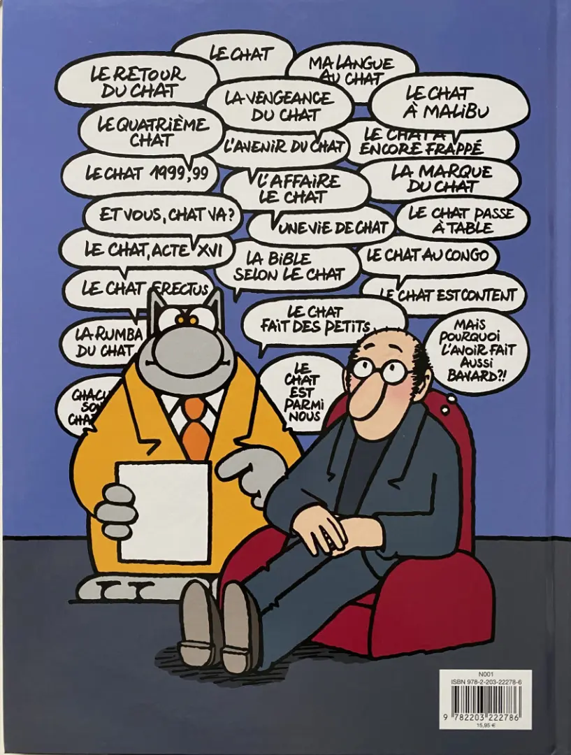 Verso de l'album Le Chat Tome 24 Le chat et les 40 bougies