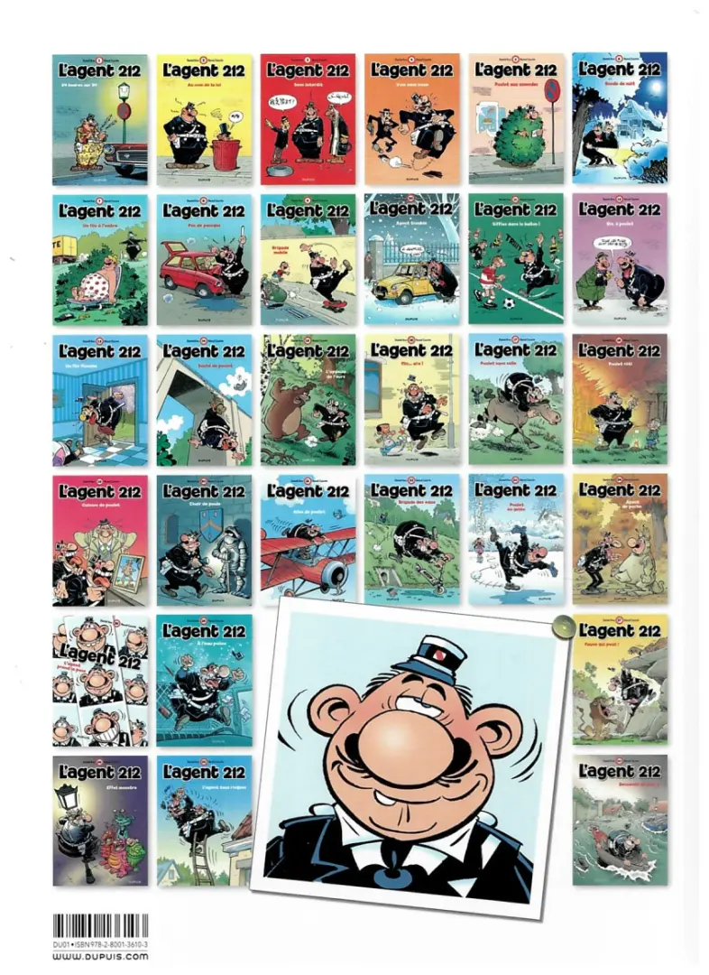 Verso de l'album L'Agent 212 Tome 24 Agent de poche