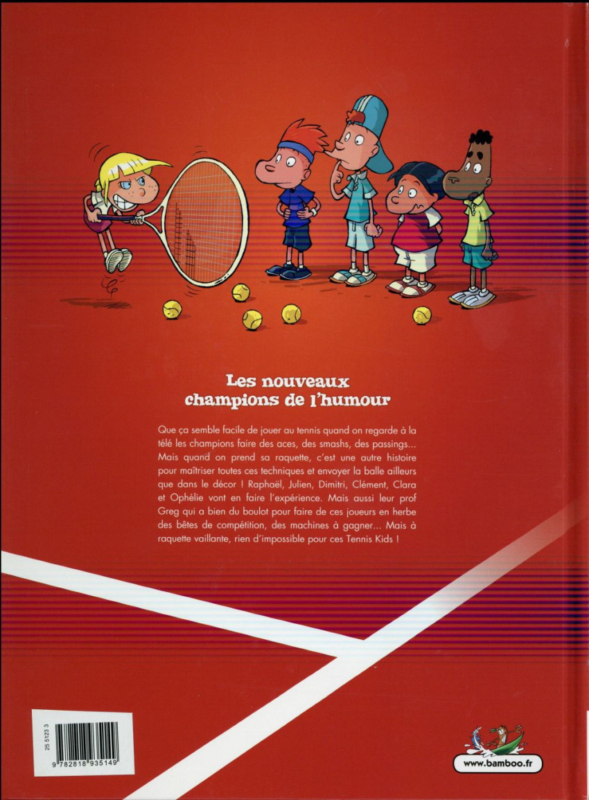 Verso de l'album Tennis Kids Tome 1 Rammasseurs de Gags