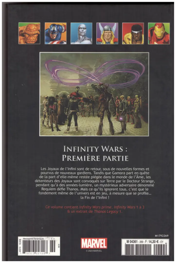 Verso de l'album Marvel Comics - La collection de référence Tome 279 Infinity Wars - Première Partie