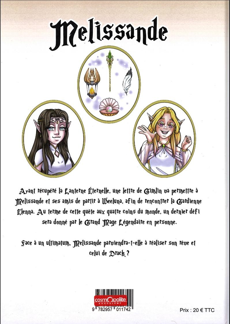 Verso de l'album Melissandre Tome 5 Un cruel dilemme
