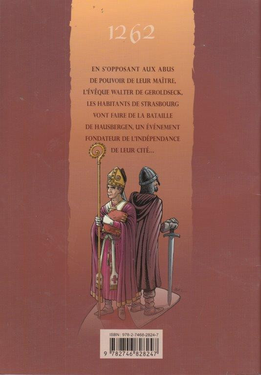 Verso de l'album La Bataille de Hausbergen 1262 Strasbourg - Naissance d'une ville libre
