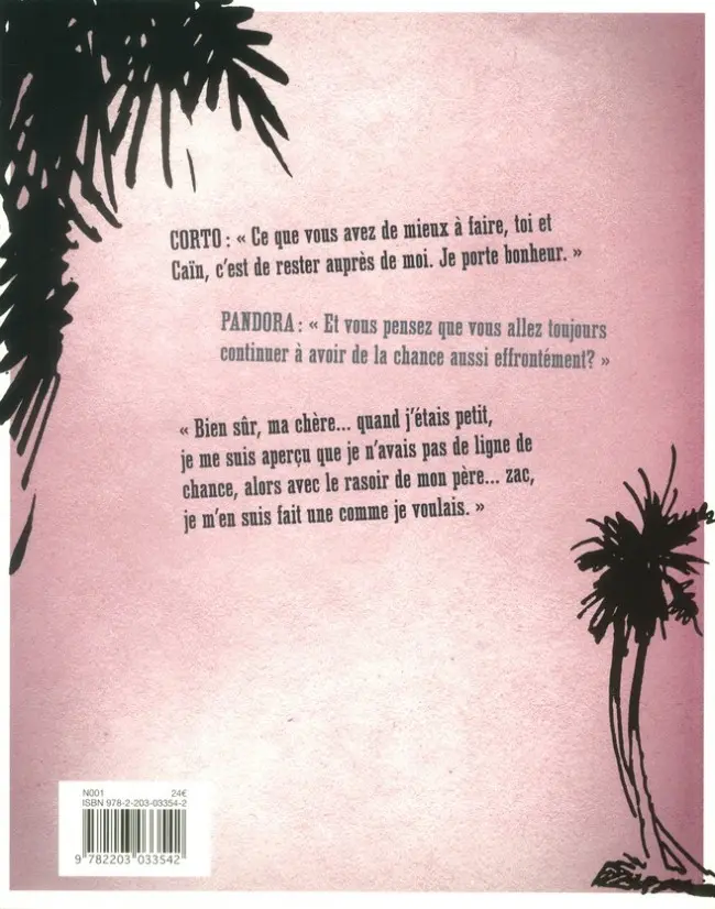 Verso de l'album Corto Maltese En Noir et Blanc Tome 2 La Ballade de la Mer Salée
