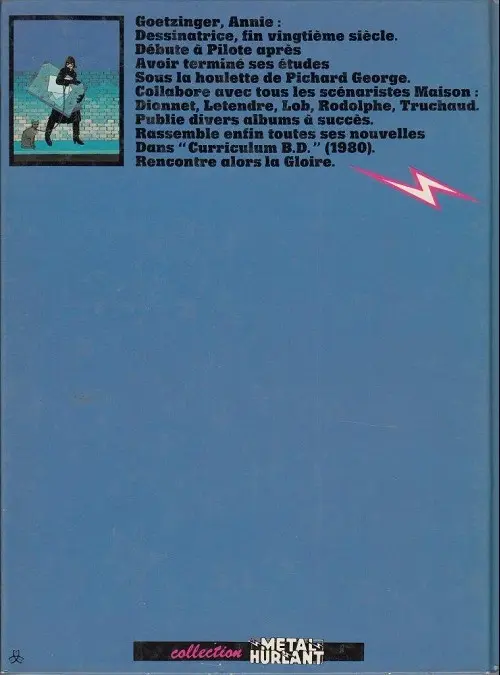 Verso de l'album Curriculum BD