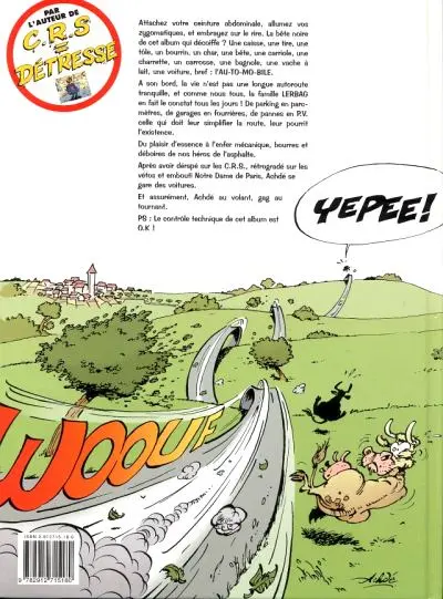 Verso de l'album Les damnés de la route Tome 1 On achève bien les 2 chevaux !