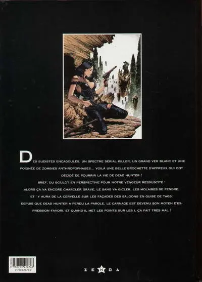 Verso de l'album Dead Hunter Tome 2 Du plomb dans la cagoule